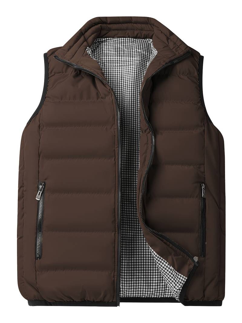 Men's Padded Vest Warm Insulated