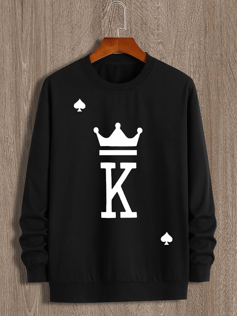 Men's Hoodie King-Logo Trendy