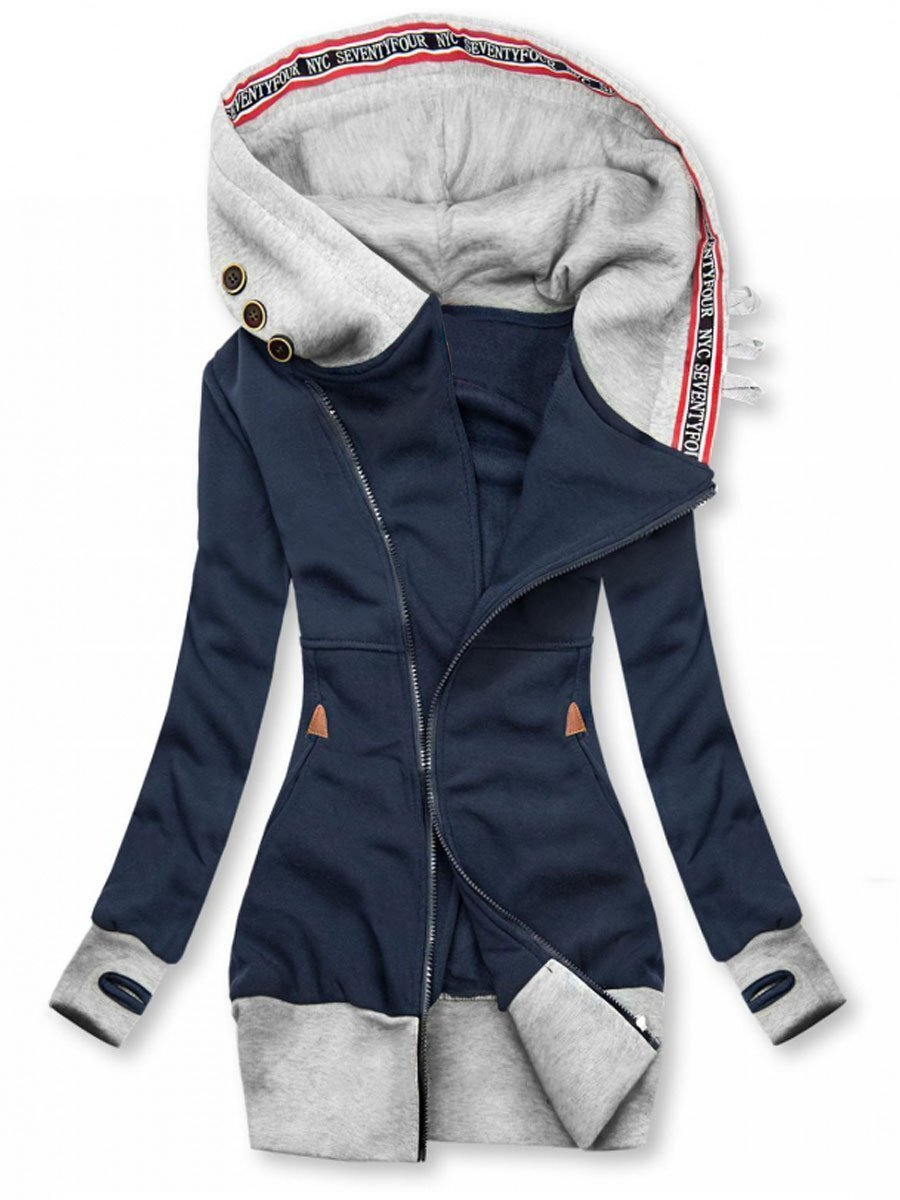 Übergroßes Sweatshirt Langarm Warm - IdealeKleiden