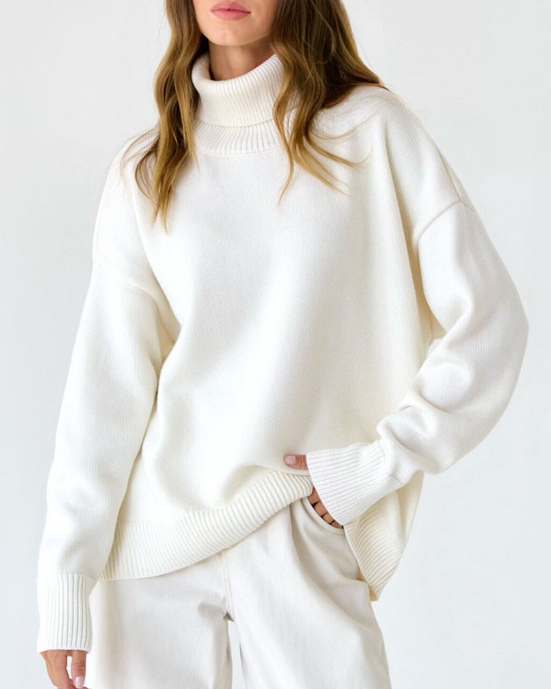 Loose Women's Sweaters Cotton Elegant Design