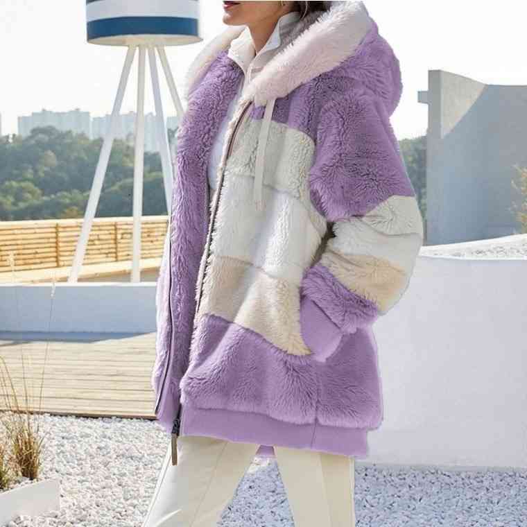 Fashionable Hoodie Color Block Design