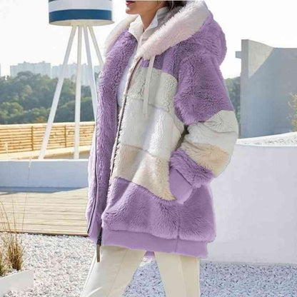 Fashionable Hoodie Color Block Design