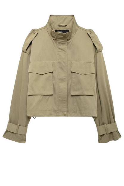 Praktische Cargo-Jacke Mit Verstellbaren Trägern