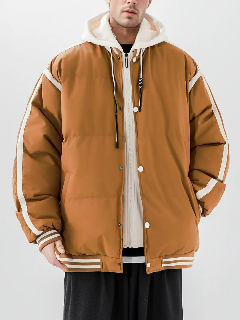 Men's Quilted Jacket Warm Insulated Winter