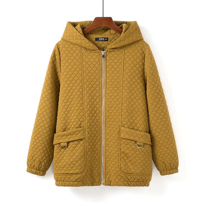 Warm Winter Dress | Padded Quilted Jacket with Hood