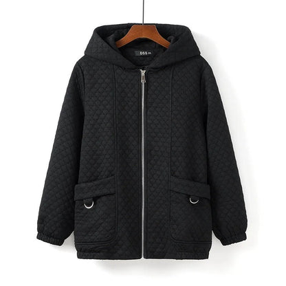 Warm Winter Dress | Padded Quilted Jacket with Hood