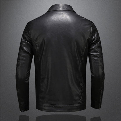 Modische Lederjacke Klassisch Elegant - IdealeKleiden
