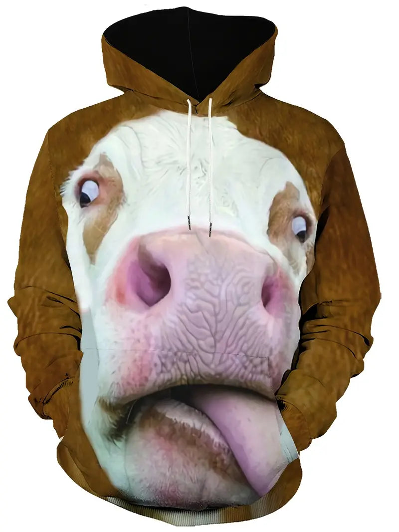 Lustiger Kapuzenpullover Kuh Motiv - IdealeKleiden