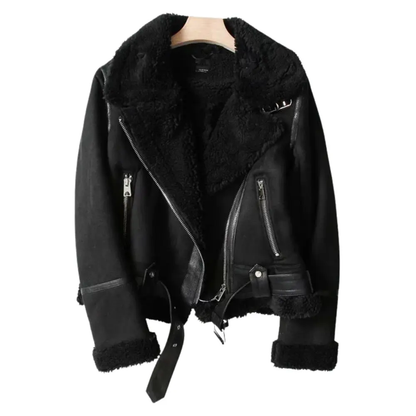 Leather Jacket Women's Trendy Suede