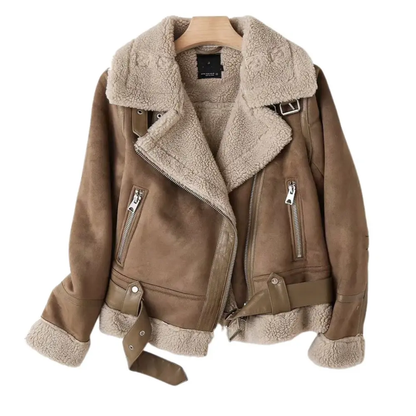 Leather Jacket Women's Trendy Suede