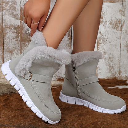 Women's Winter Boots Buckle Zipper