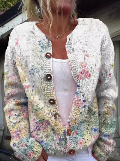Women's Floral Elegant Cardigan