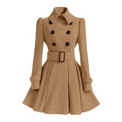 Fashionable Women's Trench Coat Windbreaker