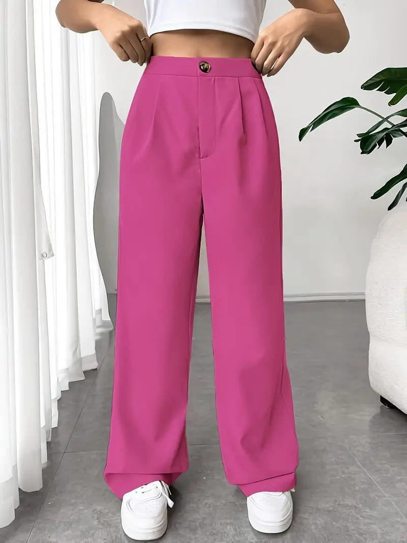Lily - Women's Elegant Wide Leg Trousers