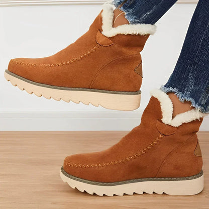 Bequeme Stiefel Mit Dicken Sohlen Kurz - IdealeKleiden