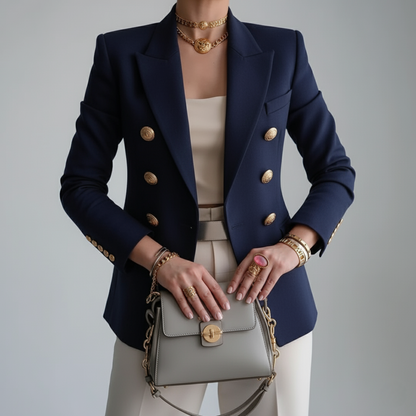 Women's Blazer Modern Chic Double-Breasted