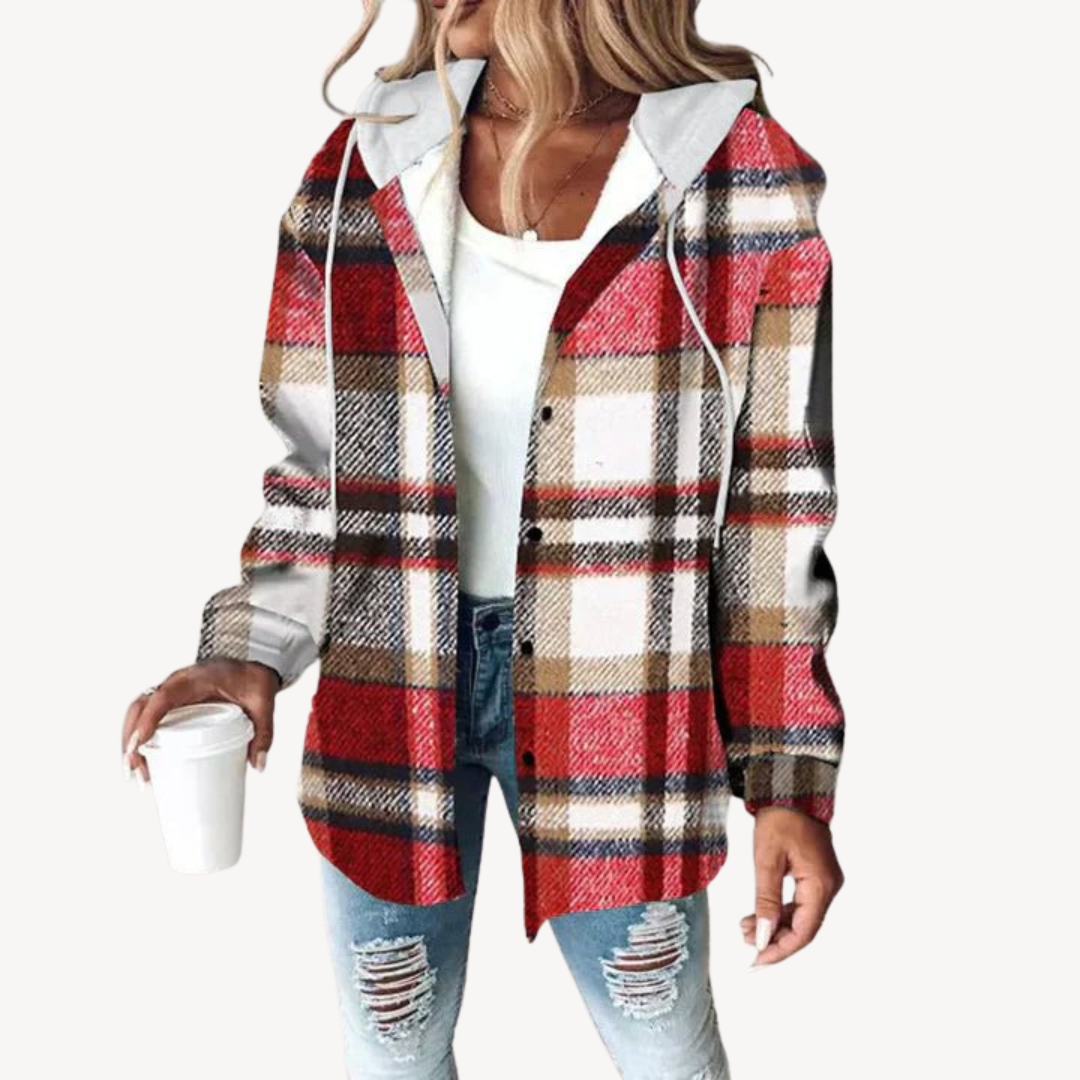 Stylish Plaid Hoodie