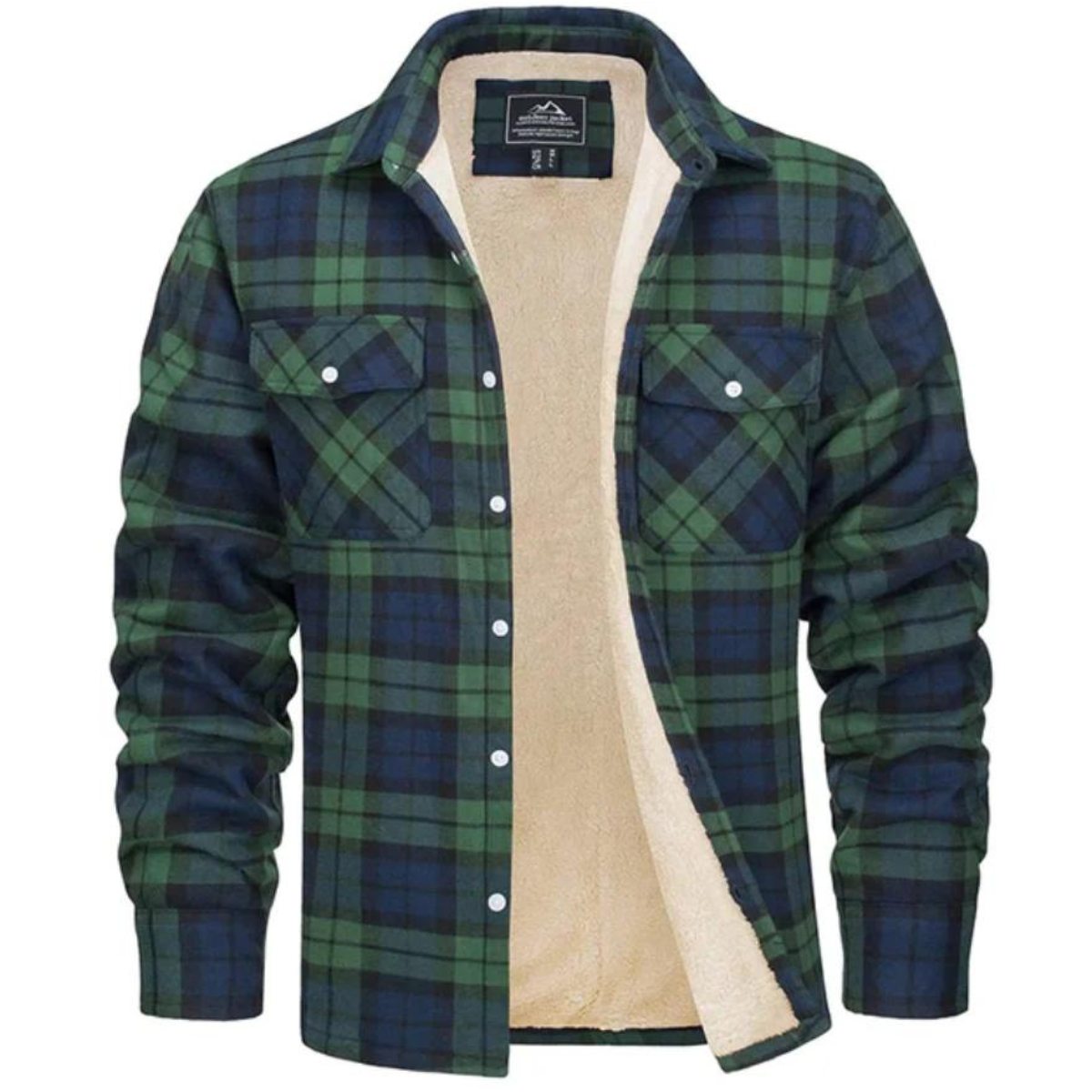 Plaid Fleece Coat Warm & Elegant