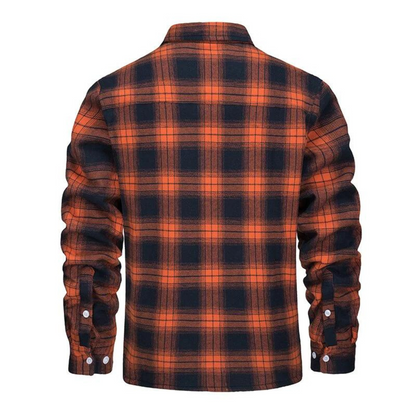 Karierter Fleece-Mantel Warm & Elegant - IdealeKleiden
