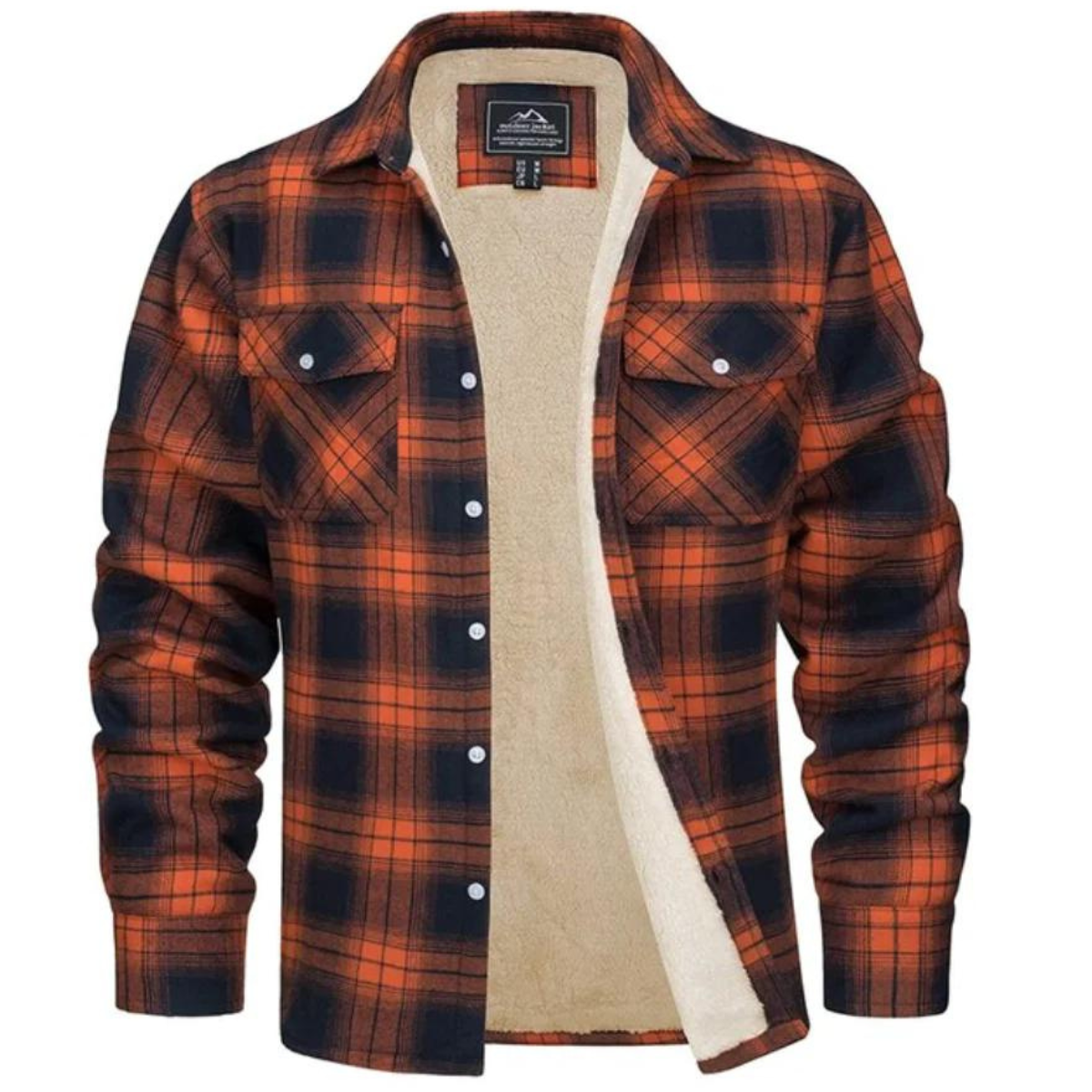 Plaid Fleece Coat Warm & Elegant