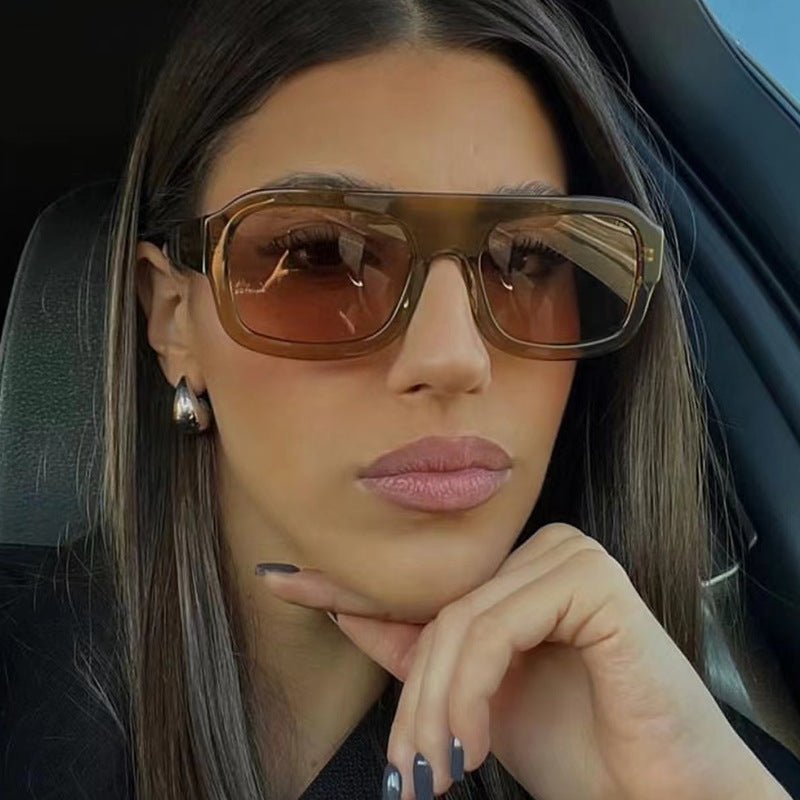 Large Sunglasses Women Trendy Gradient Lenses
