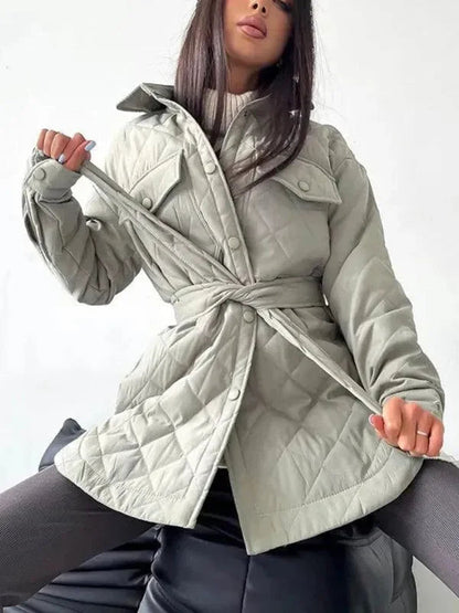 Stylish Women's Quilted Jacket Loose Design