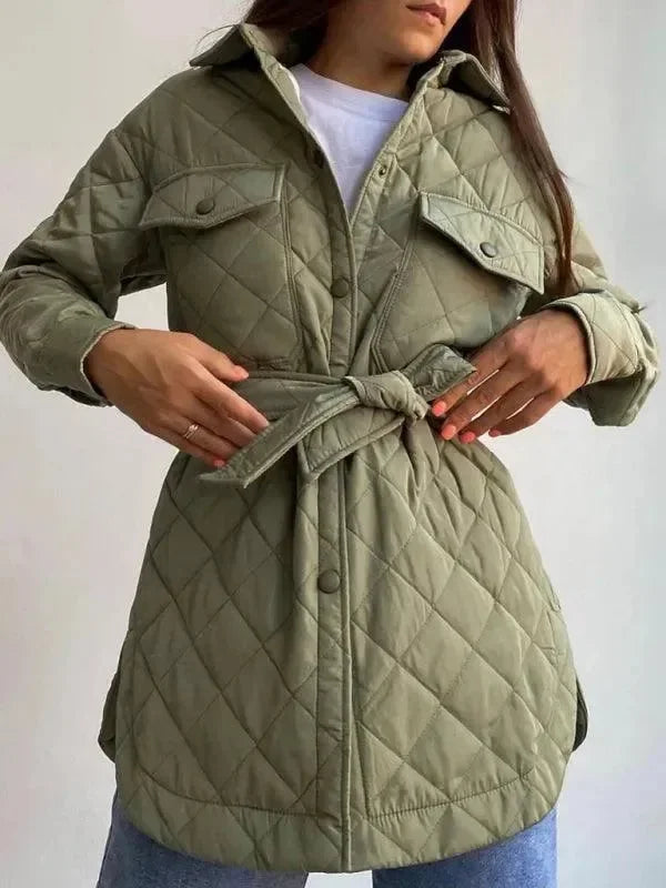 Stylish Women's Quilted Jacket Loose Design