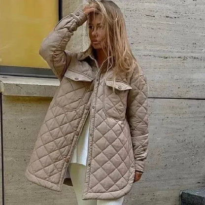 Stylish Women's Quilted Jacket Loose Design