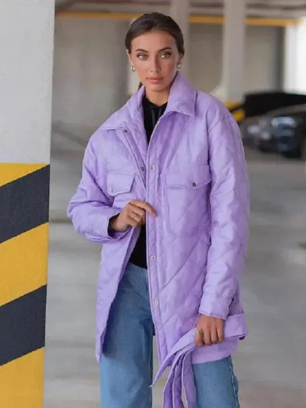 Stylish Women's Quilted Jacket Loose Design