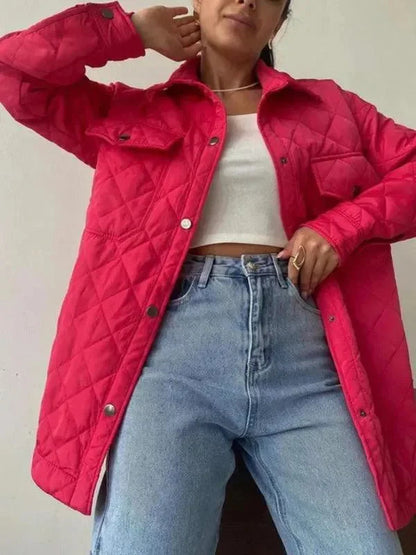 Stylish Women's Quilted Jacket Loose Design