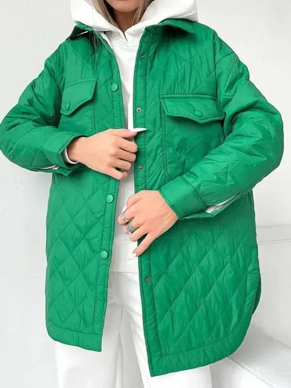 Stylish Women's Quilted Jacket Loose Design