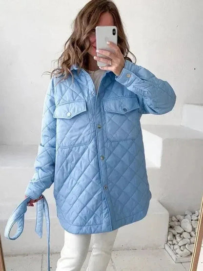 Stylish Women's Quilted Jacket Loose Design