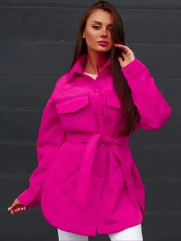 Stylish Women's Quilted Jacket Loose Design