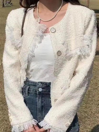 Stylish Women's Tweed Jacket Modern Chic