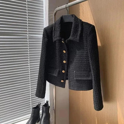 Stylish Women's Vintage Tweed Short Jacket