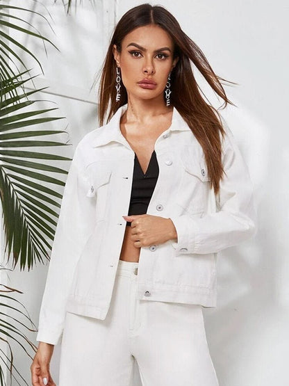 Stylish White Women's Jacket Modern and Comfortable