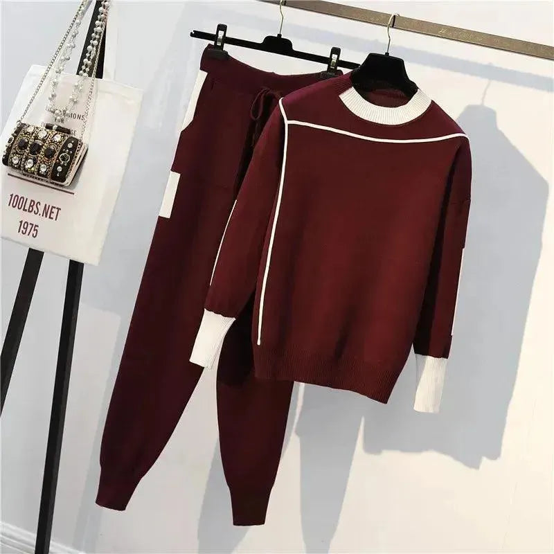Women's Knit Sweater Set Two Pieces