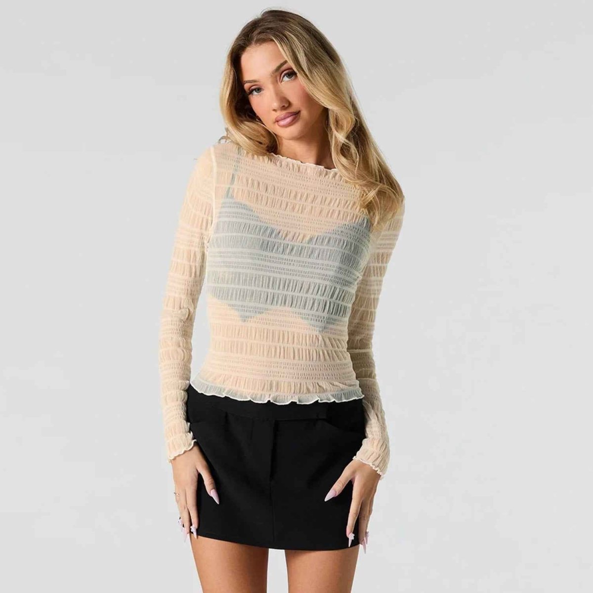 Chloé Women's Long-Sleeve Ruffle Top