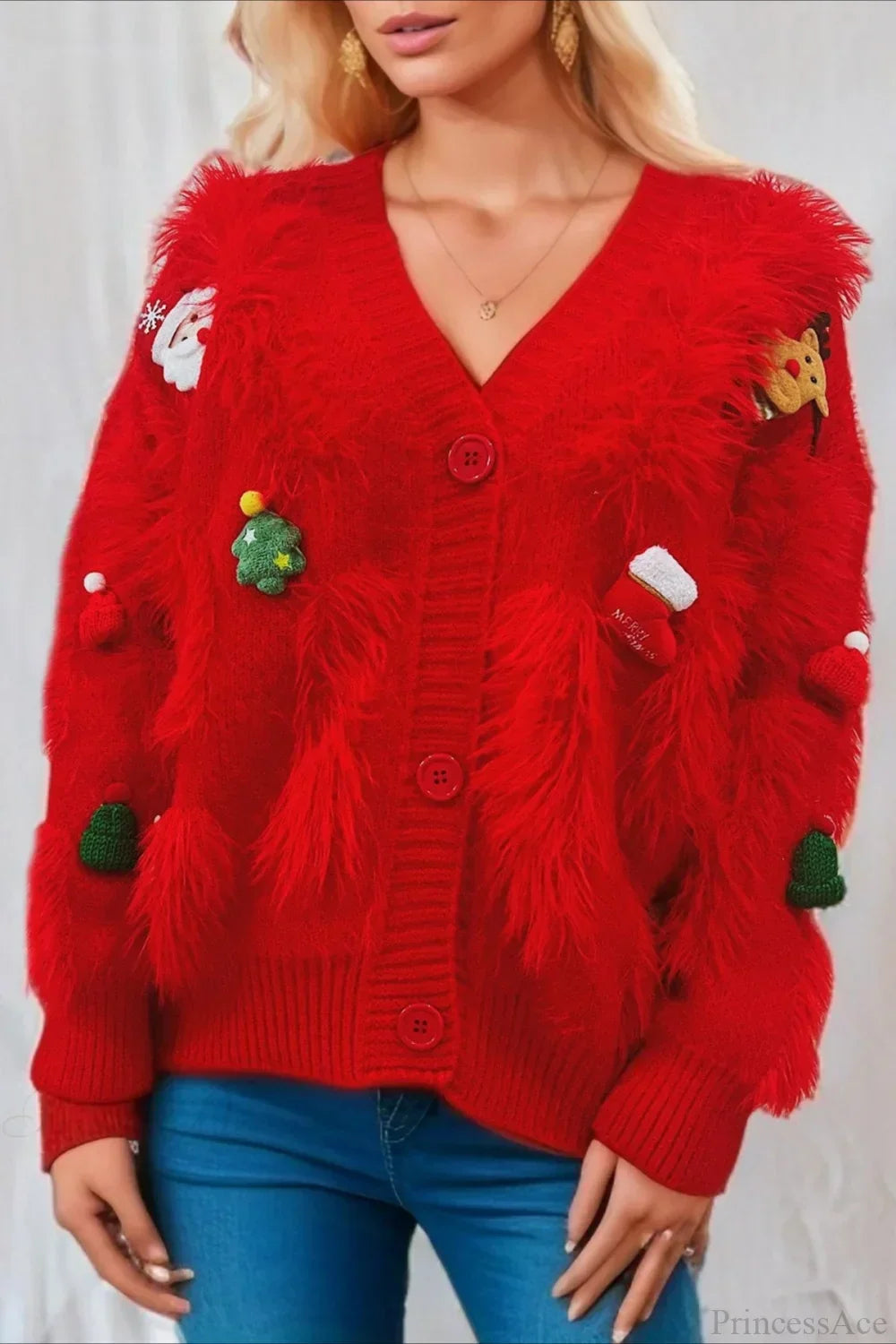 Christmas Sweater Mink Fleece 3D Effect