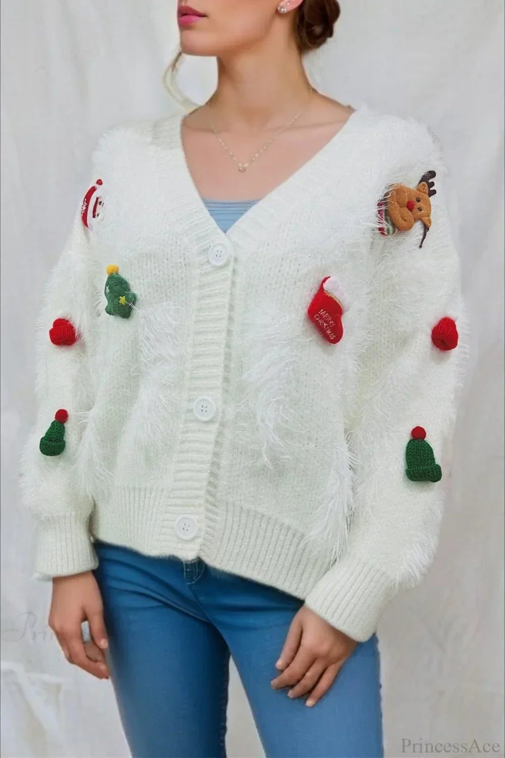 Christmas Sweater Mink Fleece 3D Effect