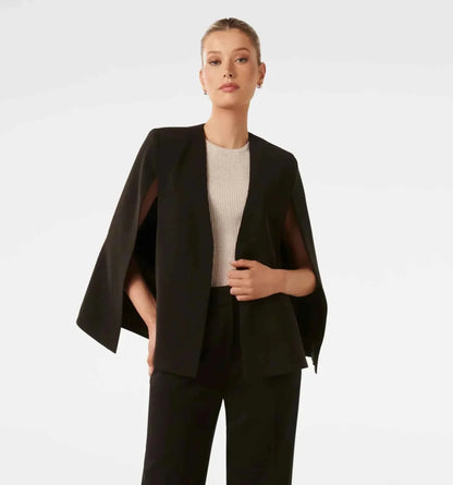 Elegant Women's Blazer Cape Style