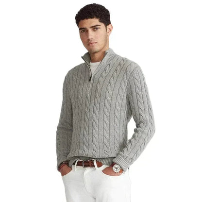 Eleganter Kabelpullover Herren Classic Style - IdealeKleiden
