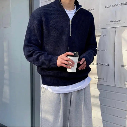 Stylish Men's Classic Half-Zip Pullover