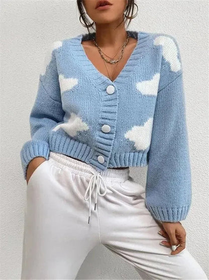 Stylish Women's Knitted Cardigan Short Sweater