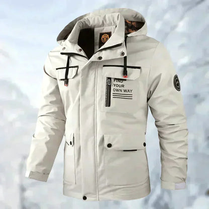 Waterproof Men's Jacket with Detachable Hood