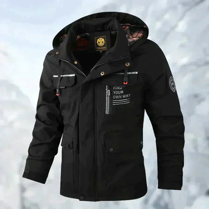 Waterproof Men's Jacket with Detachable Hood