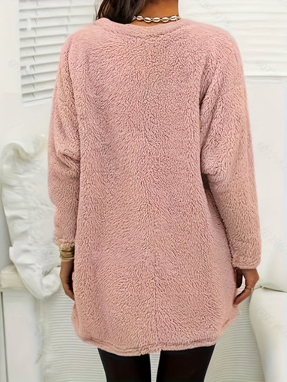 Gemütliches Fleece Sweatshirt mit coolem Design - IdealeKleiden
