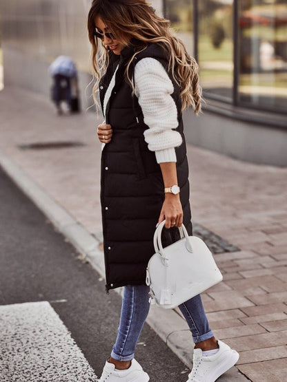 Weicher Damen Bodywarmer Knielang Bequem - IdealeKleiden