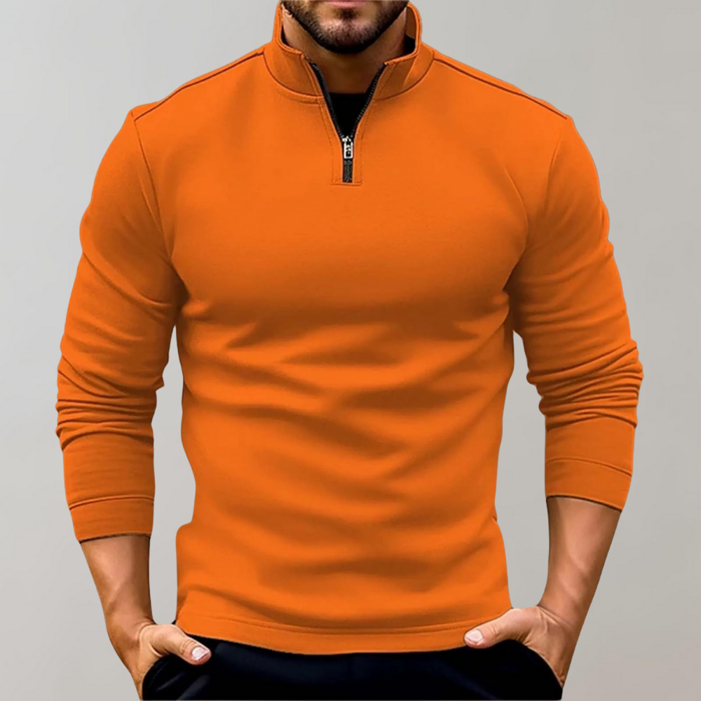 Bequemer Herren Pullover Mit Reißverschluss