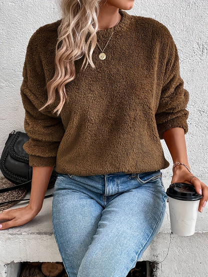 Soft Teddy Pullover Sweatshirt Comfortable